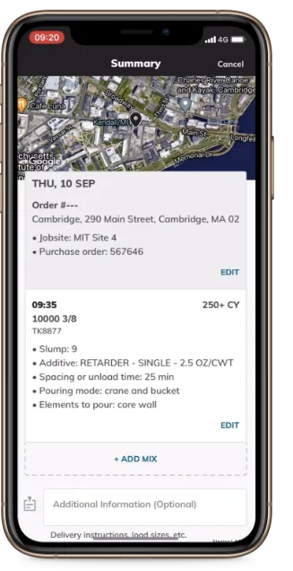 Confirm your order screenshot